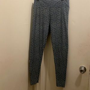 Blue and yellow colorful leggings